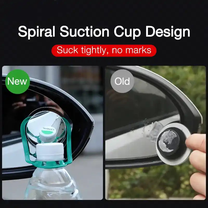 360-Degree Adjustable Blind Spot Mirror - Wide Angle Rainproof Car Reversing Mirror